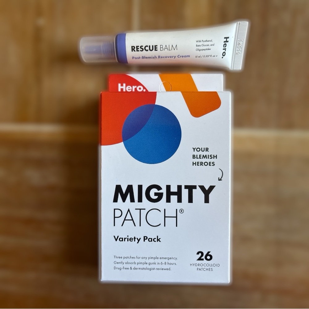 Skincare Duo: Mighty Patch Variety Pack with Rescue Balm